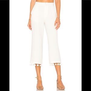 New. Tularosa Ivory Huntington Pom-Pom pants. Small. NWT